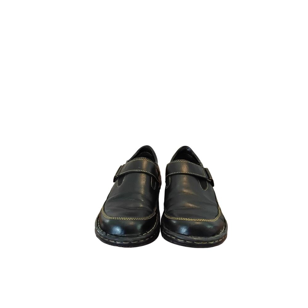 Black leather Born slip-on shoes